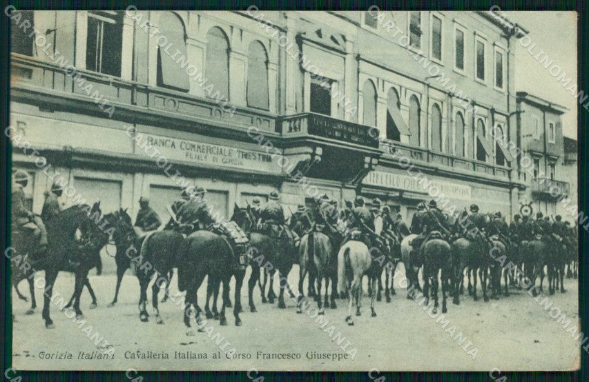 Gorizia Città Cavalleria Italiana Corso Francesco Giuseppe cartolina RT2363 – fronte