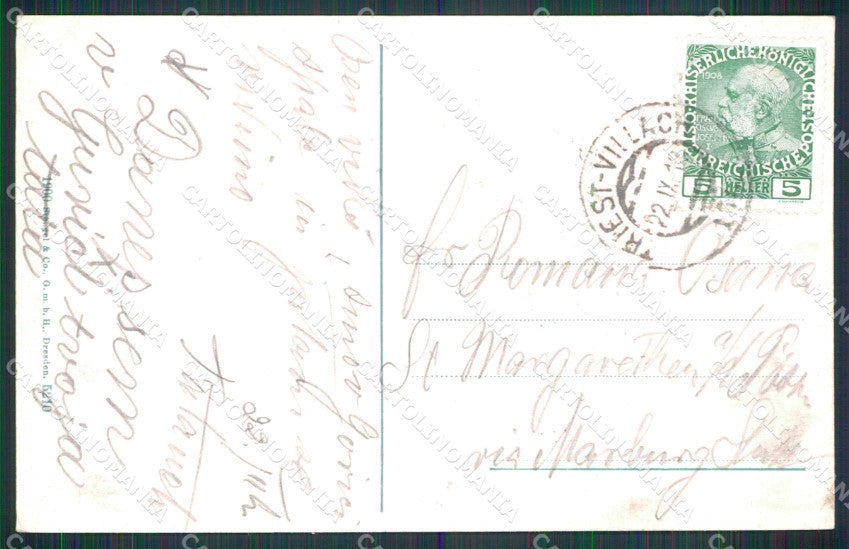 Gorizia Città Piazza Grande Stengel 5210 cartolina RT2408 – retro