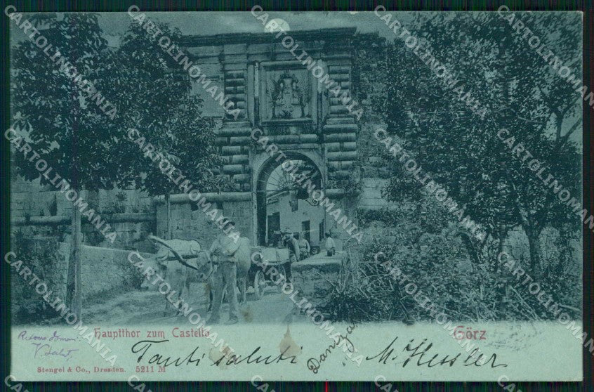 Gorizia Città Castello Chiaro di Luna Stengel 5211 cartolina RT2414 – fronte