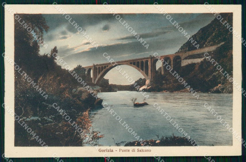Gorizia Città Ponte di Salcano Chiaro di Luna cartolina RT2430 – fronte