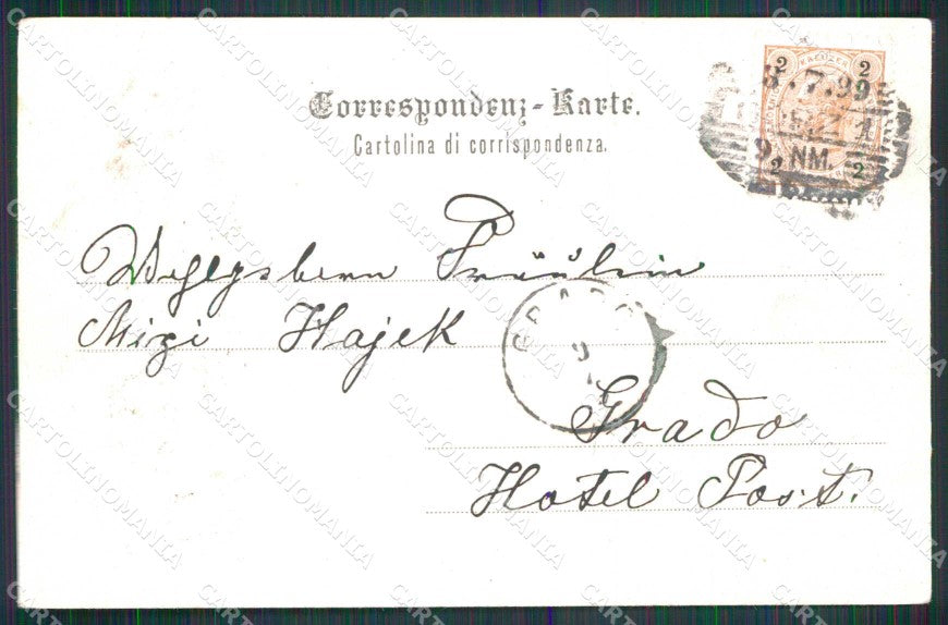 Gorizia Città Castello Stengel 5211 cartolina RT2436 – retro