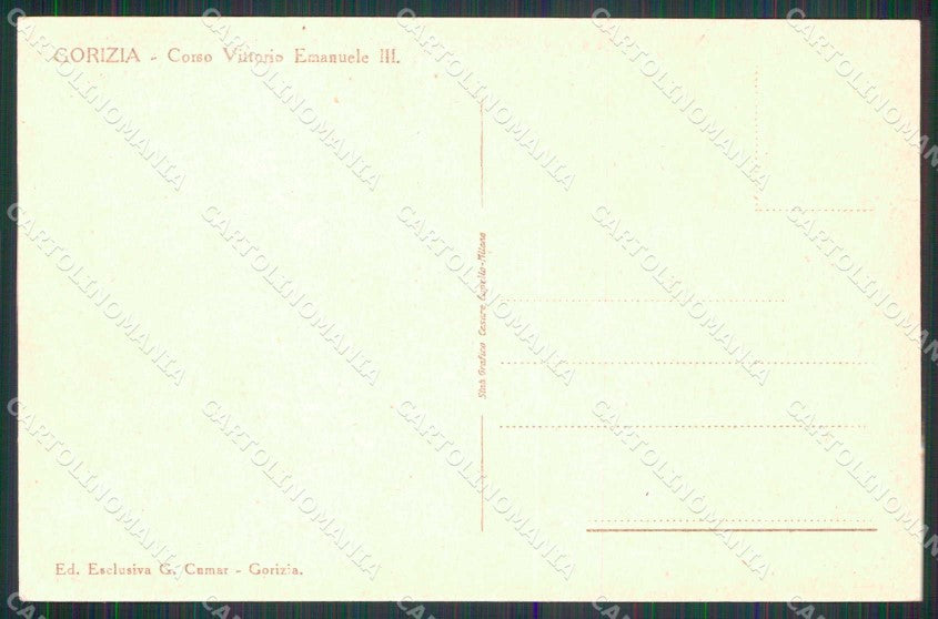 Gorizia Città Corso Vittorio Emanuele III cartolina RT2447 – retro