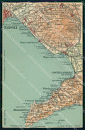 Napoli Torre del Greco Castellammare Mappa 43 Vesuvio cartolina RT2481 – fronte