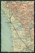 Lucca Pisa Viareggio Cartina Geografica Mappa 36 cartolina RT2488 – fronte