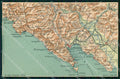 La Spezia Cinque Terre Cartina Geografica Mappa 34cartolina RT2490 – fronte