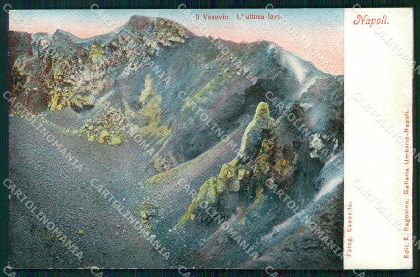 Napoli Città Vesuvio Ultima Lava cartolina RT2516 – fronte
