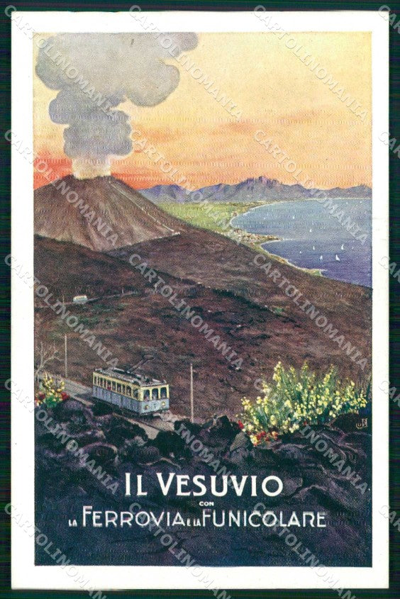 Napoli Città Vesuvio Ferrovia e Funicolare Treno cartolina RT2517 – fronte