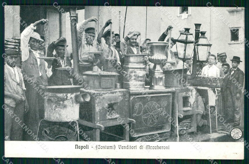 Napoli Città Venditori di Maccheroni Costumi Alterocca 5644 cartolina RT2524 – fronte