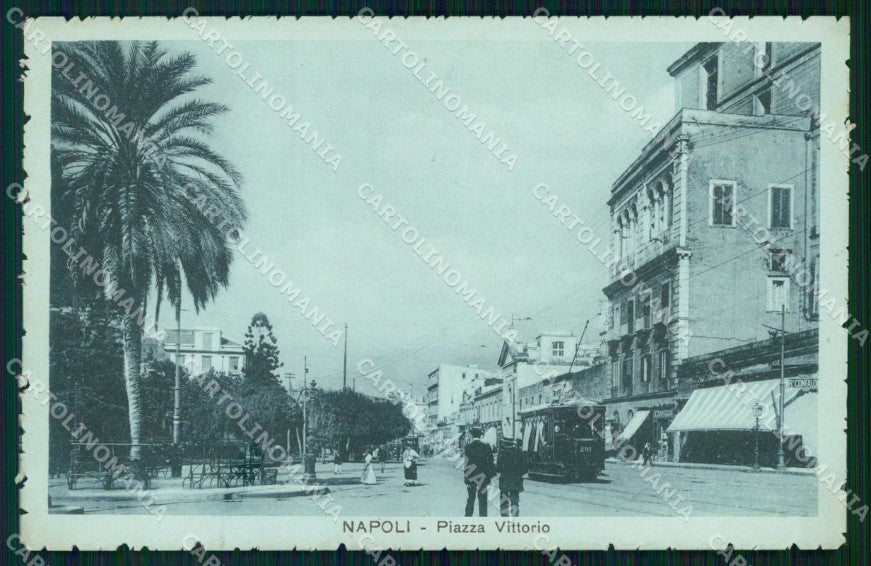 Napoli Città Piazza Vittorio Tram cartolina RT2540 – fronte