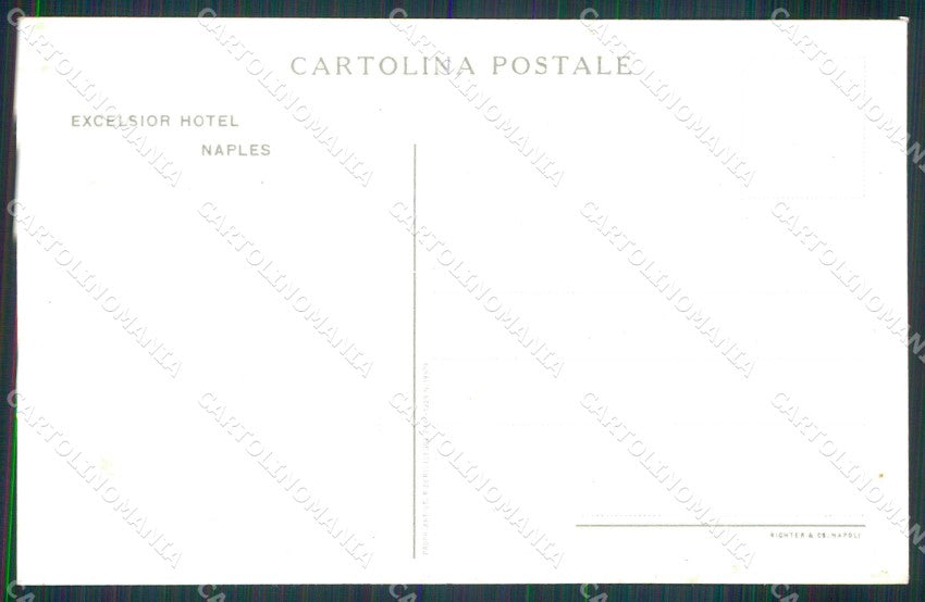 Napoli Città Hotel Excelsior Vesuvio Barche cartolina RT2548 – retro
