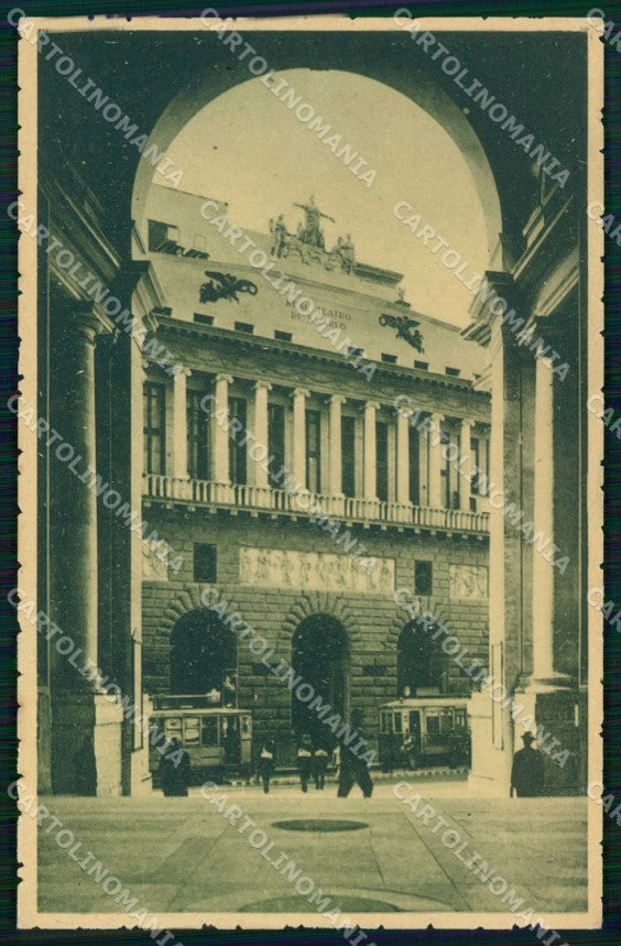 Napoli Città Teatro San Carlo Tram cartolina RT2559 – fronte