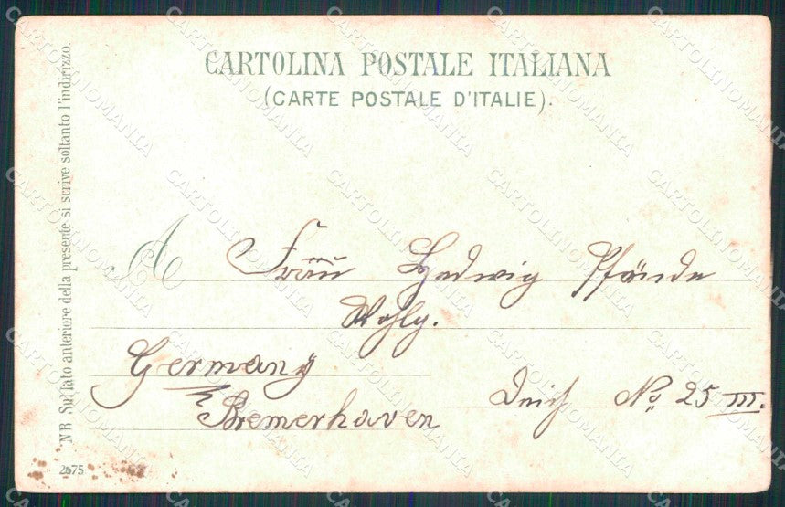 Napoli Città Piazza San Ferdinando Entrata di Via Chiaia cartolina RT2561 – retro