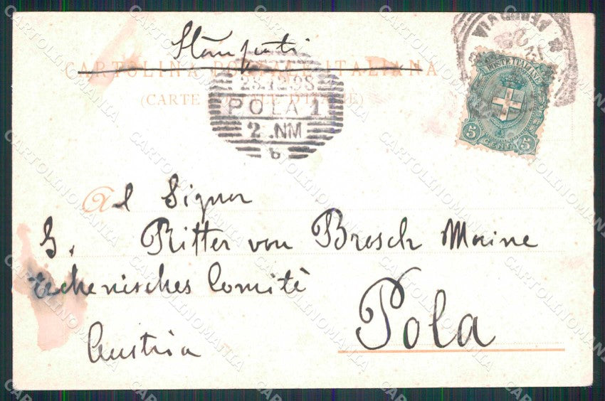 Napoli Città Porto Mercantile Navi ABRASA cartolina RT2574 – retro