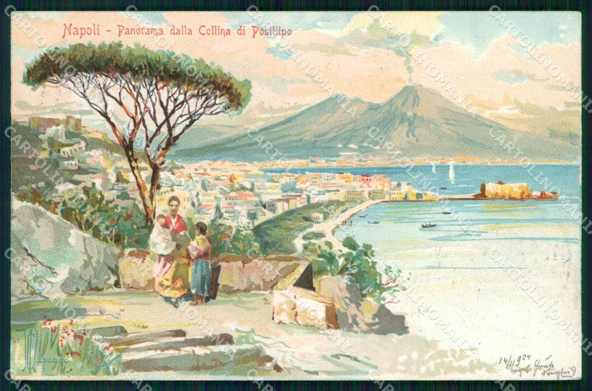 Napoli Città Veduta dalla Collina di Posillipo cartolina RT2575 – fronte
