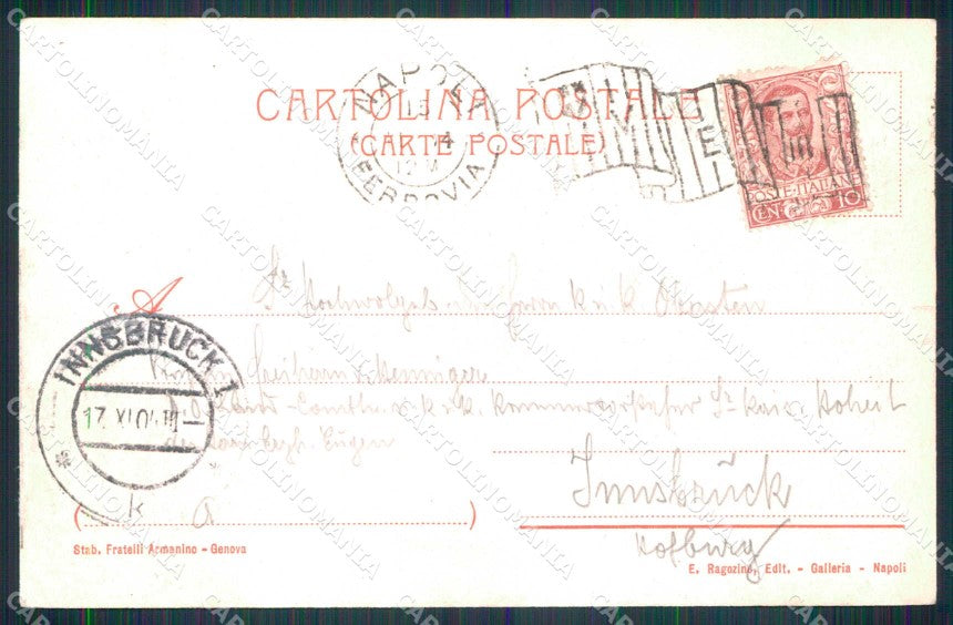 Napoli Città Veduta dalla Collina di Posillipo cartolina RT2575 – retro