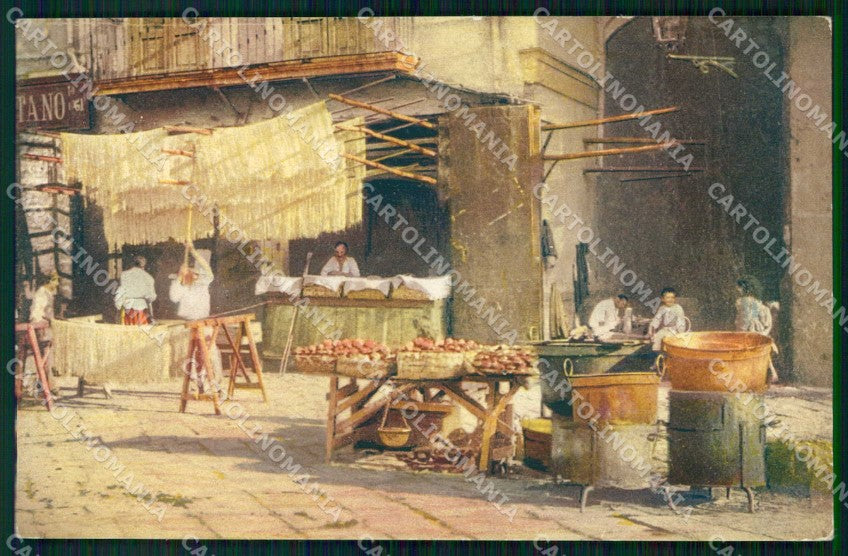 Napoli Città Fabbrica di Maccheroni Mestieri Brunner 20926 cartolina RT2591 – fronte