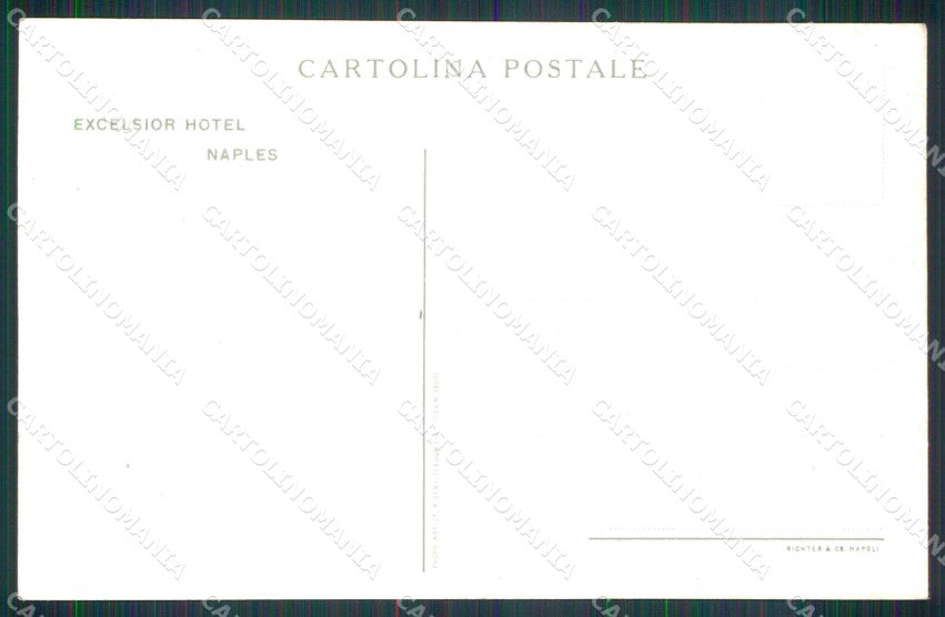 Napoli Città Hotel Excelsior Vesuvio Barche cartolina RT2593 – retro