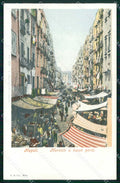 Napoli Città Via di Basso Porto Mercato cartolina RT2600 – fronte