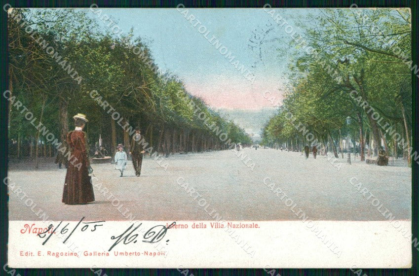 Napoli Città Interno Villa Nazionale cartolina RT2601 – fronte