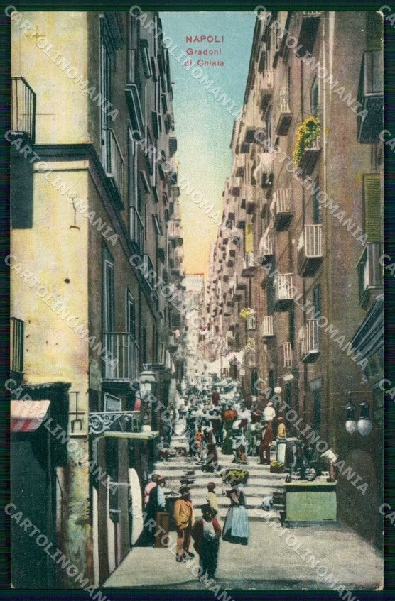 Napoli Città Gradoni di Chiaia cartolina RT2610 – fronte