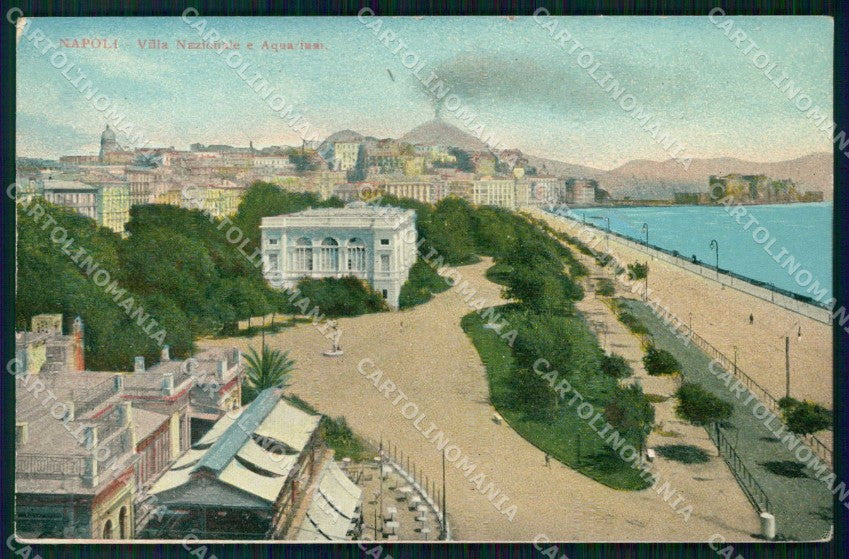 Napoli Città Villa Nazionale Aquarium cartolina RT2612 – fronte