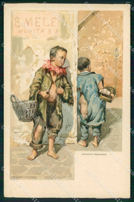 Napoli Città Lazzaroni Napoletani Mestieri Stengel 19928 cartolina RT2633 – fronte