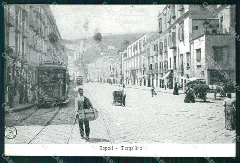 Napoli Città Mergellina Tram Alterocca 5798 cartolina RT2646 – fronte