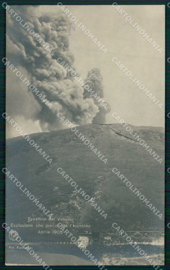 Napoli Città Vesuvio in Eruzione Alterocca 102 COLLA Foto cartolina RT2653 – fronte