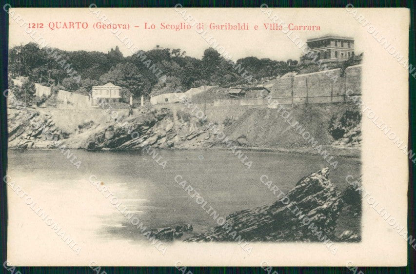 Genova Quarto Scoglio di Garibaldi Villa Carrara cartolina RT2662 – fronte