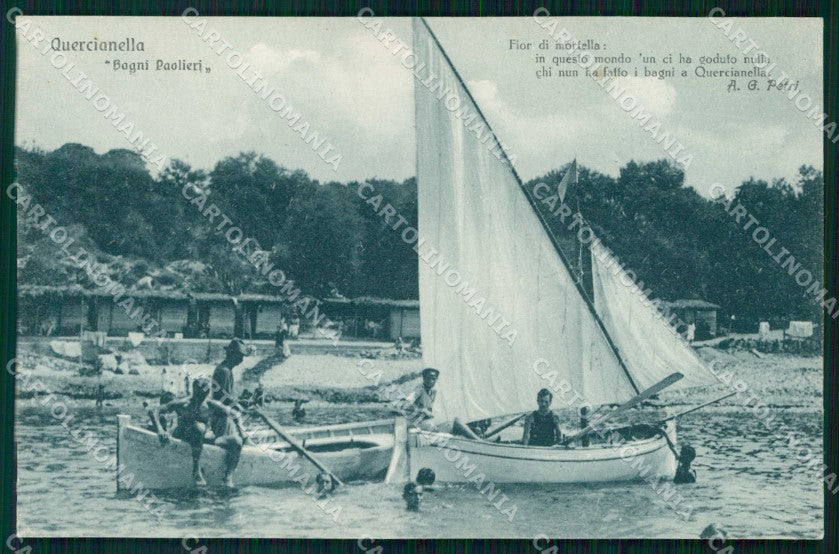 Livorno Quercianella Bagni Paolieri Barche Brunner cartolina RT2665 – fronte