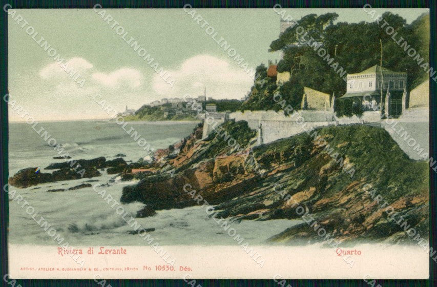 Genova Quarto Riviera di Levante ABRASA cartolina RT2667 – fronte