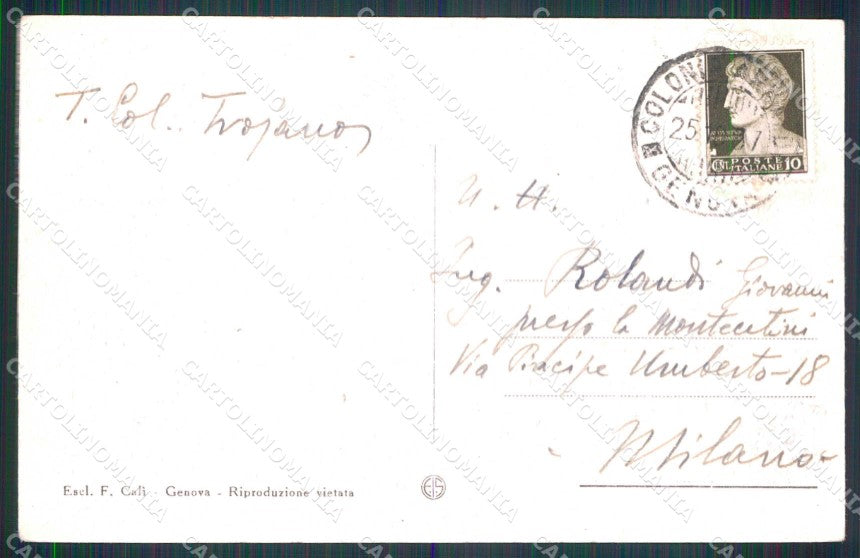 Genova Uscio Colonia Arnaldi Padiglione Torino cartolina RT2669 – retro