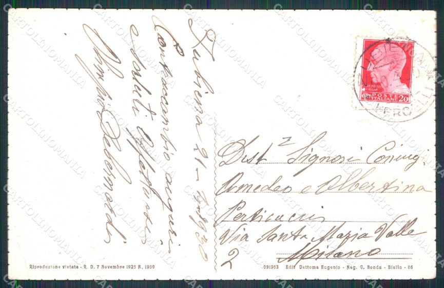 Biella Zubiena cartolina RT2677 – retro