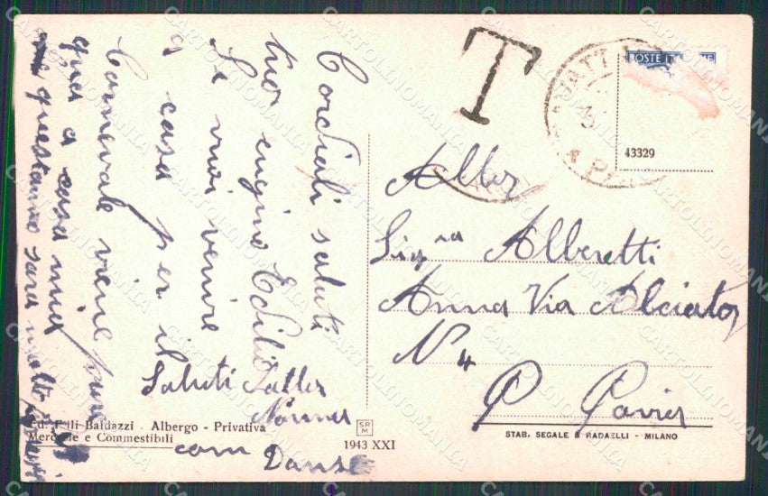 Pavia Zavattarello Antico Rinomato Castello Dal Verme ABRASA cartolina RT2678 – retro