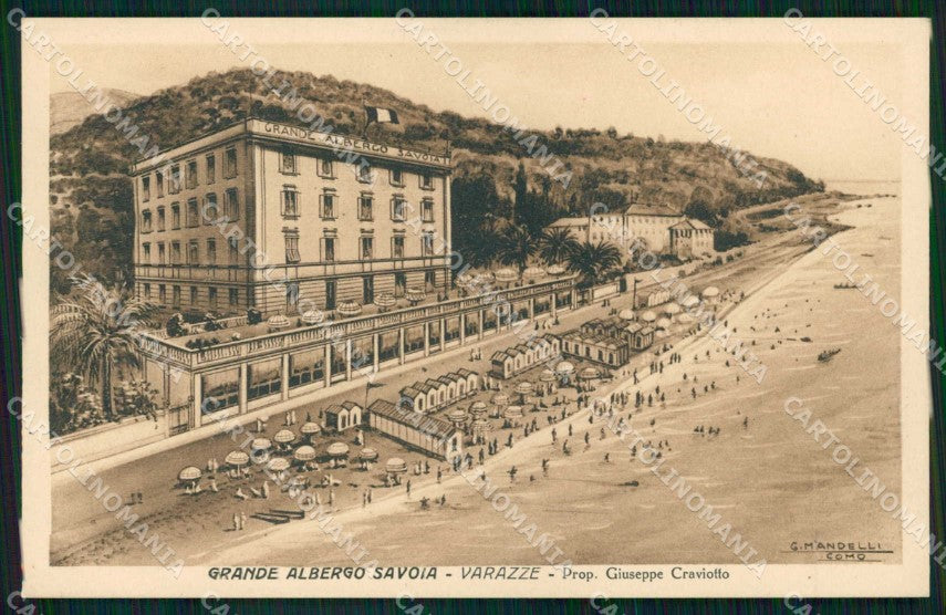 Savona Varazze Grande Albergo Savoia cartolina RT2680 – fronte