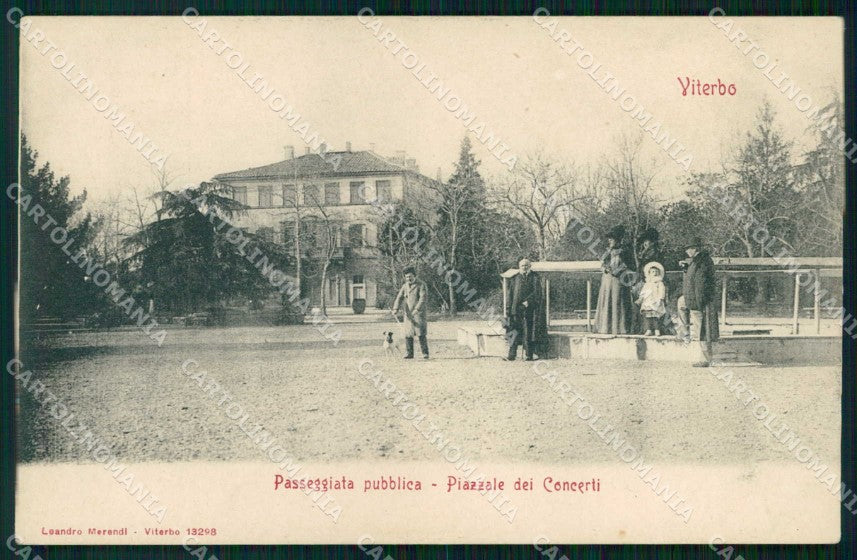 Viterbo Città Passeggiata Pubblica Piazzale dei Concerti cartolina RT2690 – fronte
