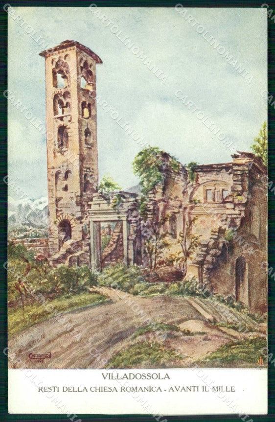 Verbania Villadossola Resti della Chiesa Romanica Avanti Mille cartolina RT2692 – fronte