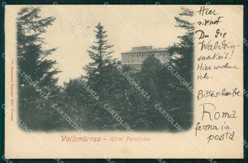 Firenze Reggello Vallombrosa Hotel Paradisino cartolina RT2702 – fronte