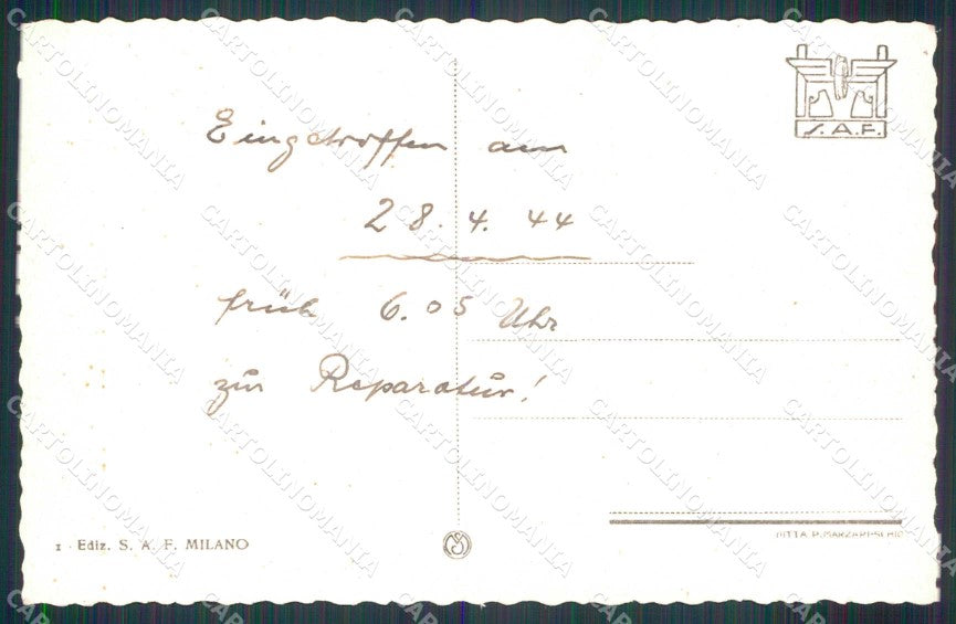 Pavia Voghera Piazza Meardi cartolina RT2704 – retro