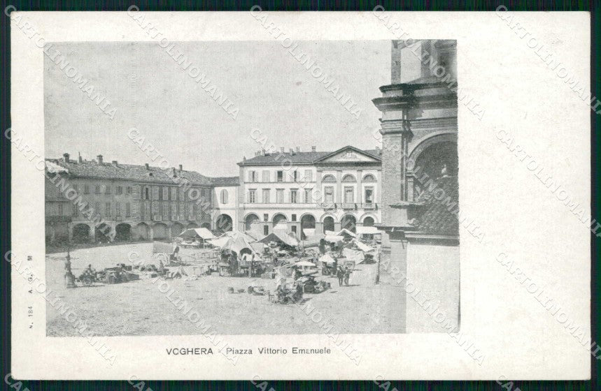 Pavia Voghera Piazza Vittorio Emanuele cartolina RT2705 – fronte