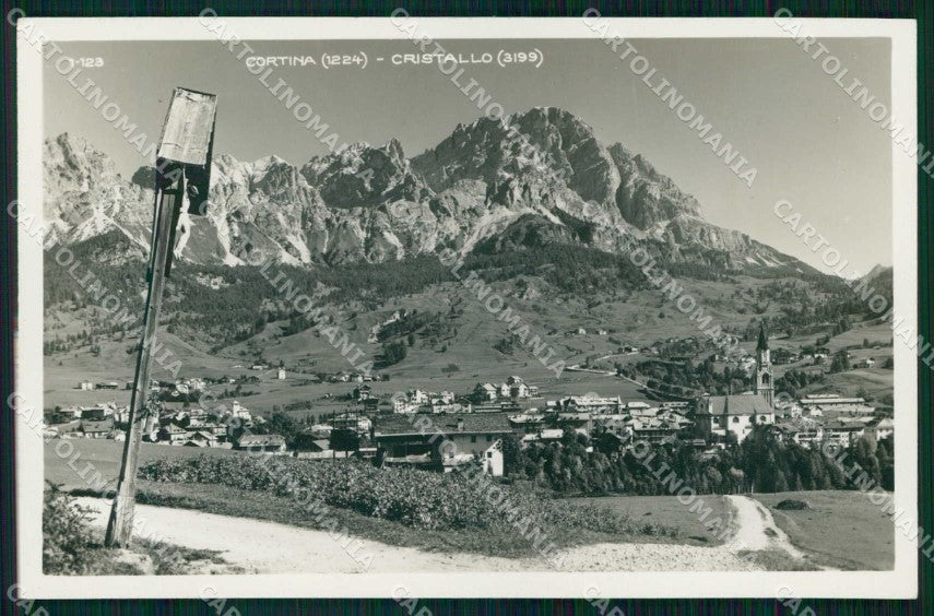Belluno Cortina d'Ampezzo Monte Cristallo Foto cartolina RT2732 – fronte