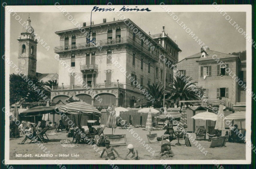 Savona Alassio Hotel Lido Spiaggia Foto cartolina RT2768 – fronte