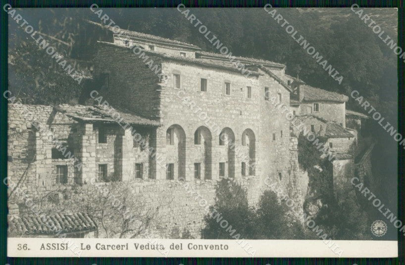 Perugia Assisi Carceri Veduta dal Convento NPG Foto cartolina RT2772 – fronte