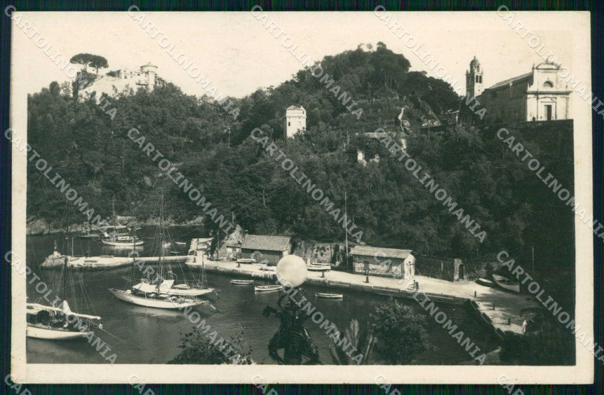 Genova Portofino Porto con Barche Foto cartolina RT2779 – fronte