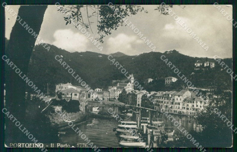 Genova Portofino Porto con Barche MC Foto cartolina RT2782 – fronte