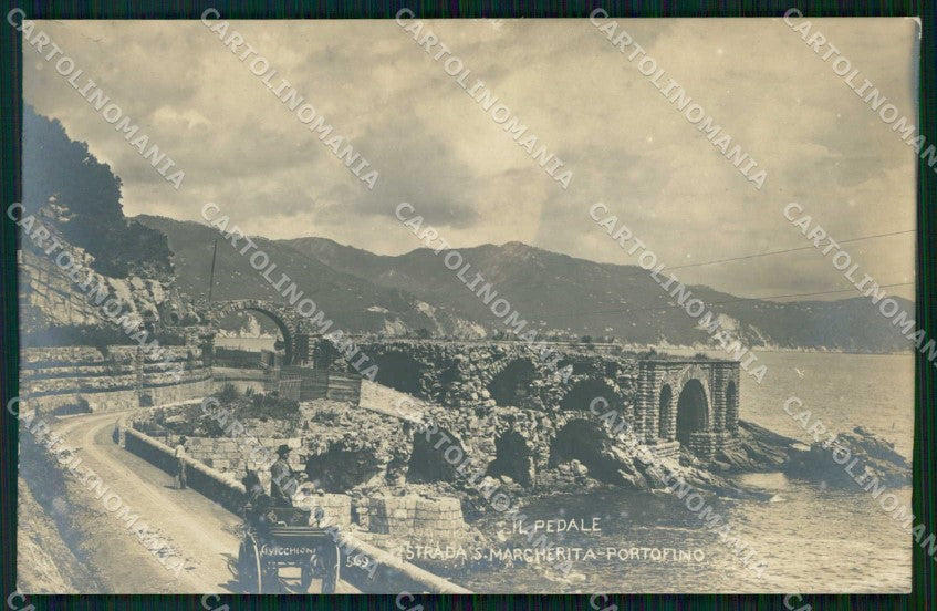 Genova Portofino Pedale Strada per Santa Margherita Foto cartolina RT2783 – fronte