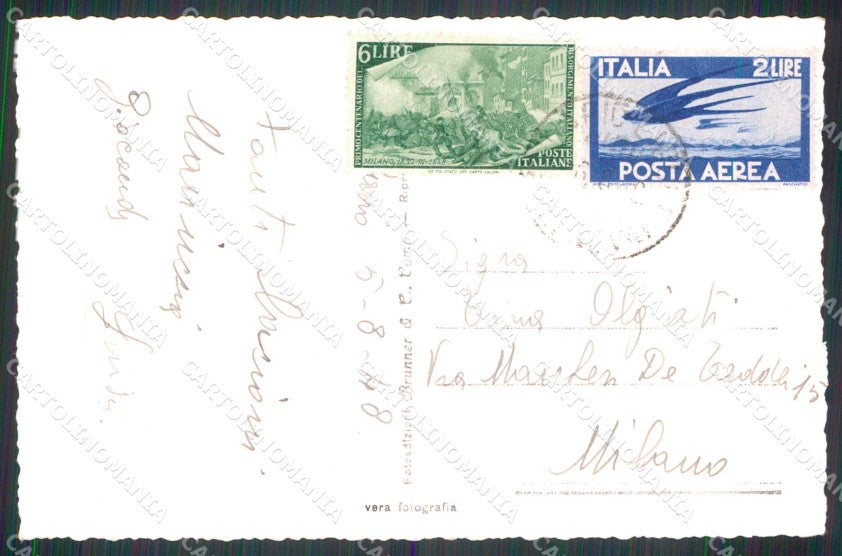 Genova Città Sant'Ilario Capolungo Brunner 81 91 Foto cartolina RT2807 – retro
