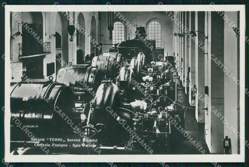 Terni Papigno Società Servizi Elettrici Sala Velino Foto cartolina RT2821 – fronte