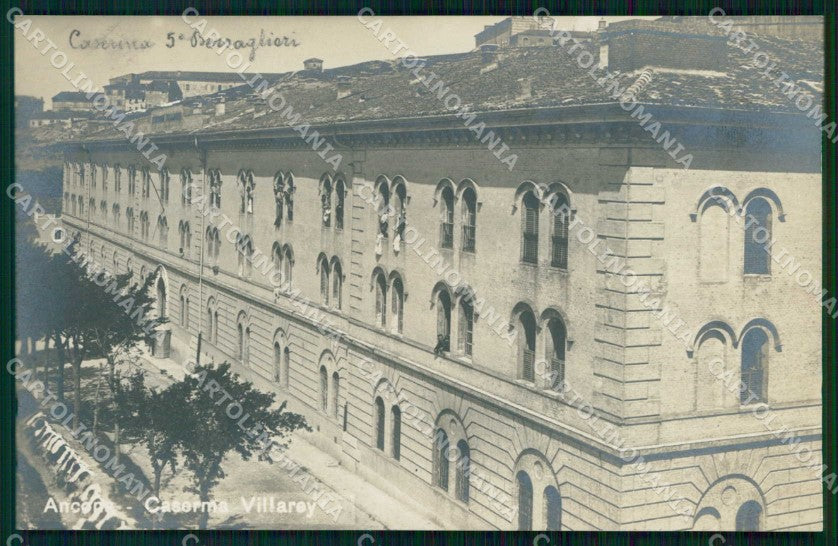 Ancona Città Caserma Villarey Militari Bersaglieri Foto cartolina RT2833 – fronte