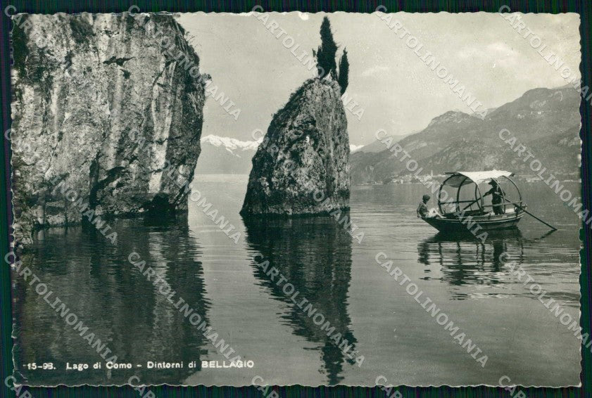 Como Bellagio Lago con Barca Brunner 115 93 Foto cartolina RT2841 – fronte